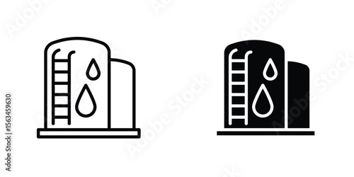 Water tank icon symbol logo graphic design element. EPS10