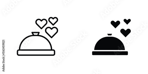 Wedding dinner icon symbol logo graphic design element. EPS10
