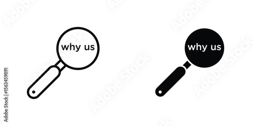 Why us icon symbol logo graphic design element. EPS10