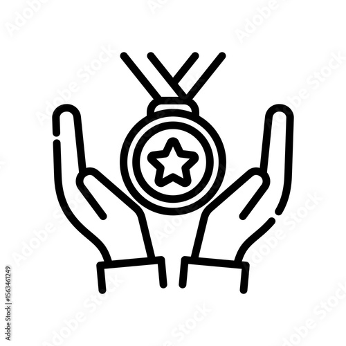 Excellence line icon