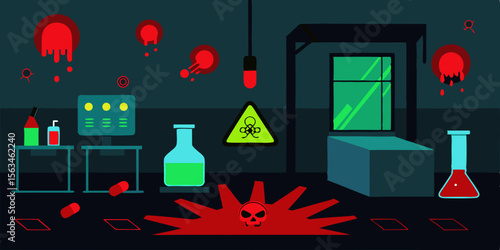 A Secret Laboratory With Flickering Fluorescent Lights