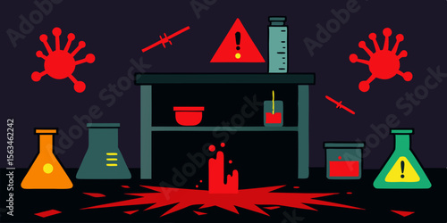 A Secret Laboratory With Flickering Fluorescent Lights