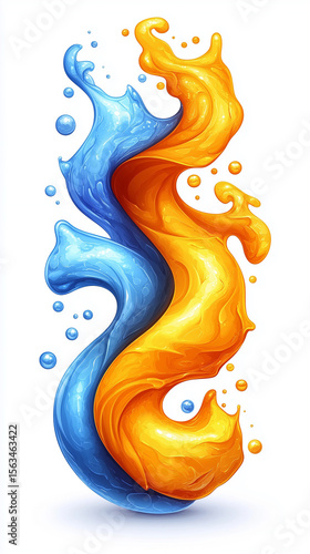Vertical abstract painting wallpaper for smartphones