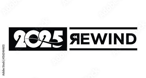2025 year rewind, Concept words 2024 REWIND. 2024 RECAP