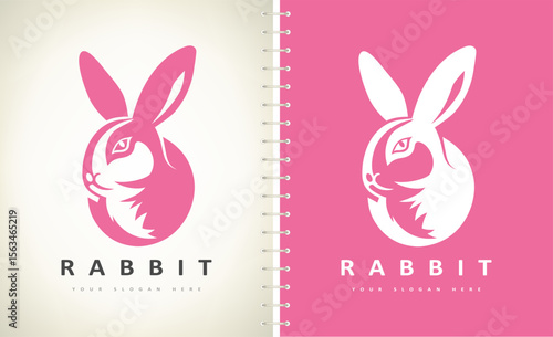 rabbit animal logo vector design