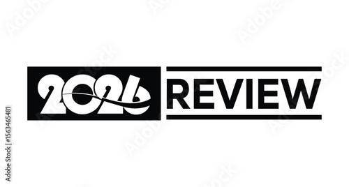 2026 year rewind isolated on black background. Creative design.
