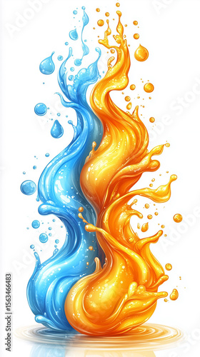 Vertical design with expressive color strokes