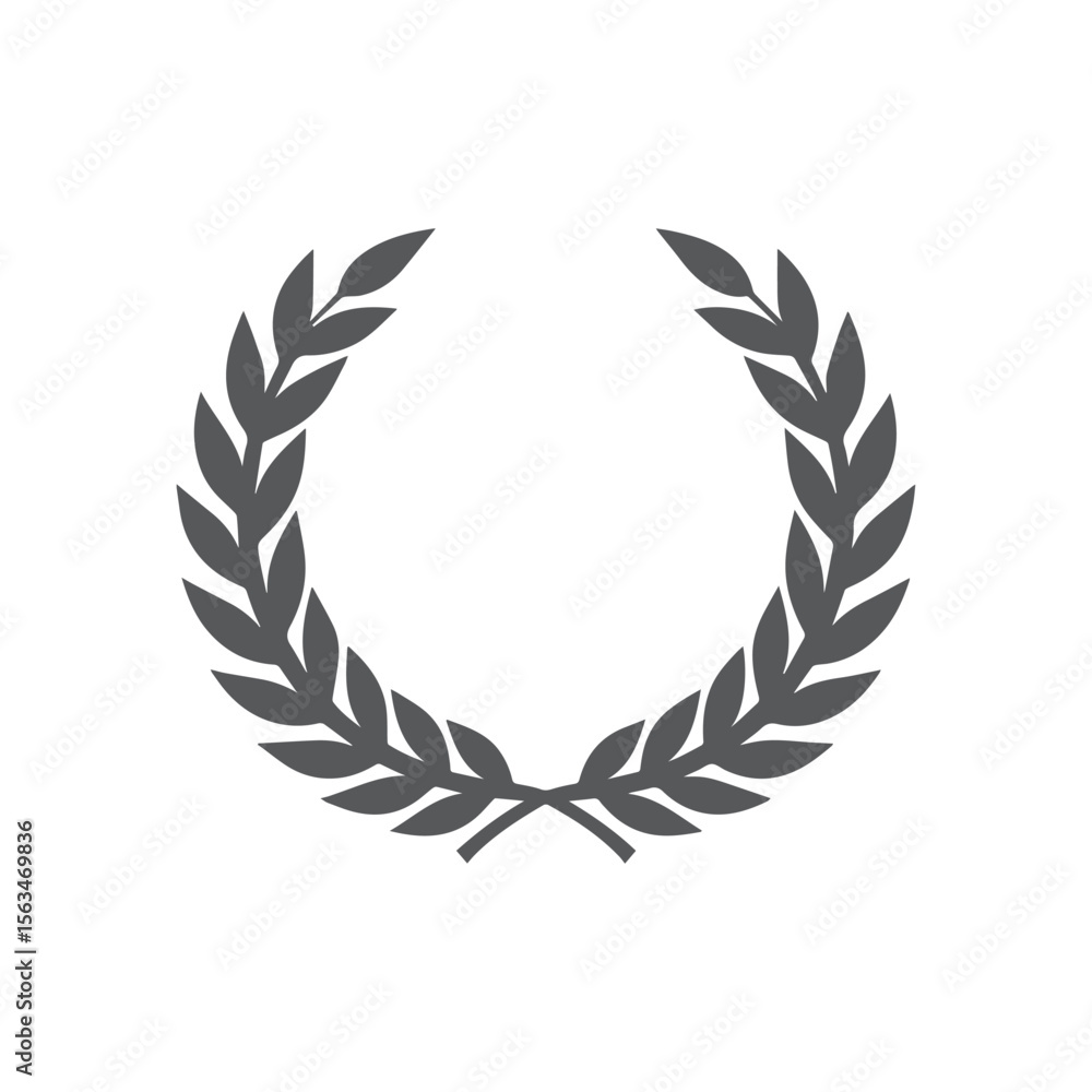 Laurel wreath silhouette vector design Laurel wreath silhouette vector design