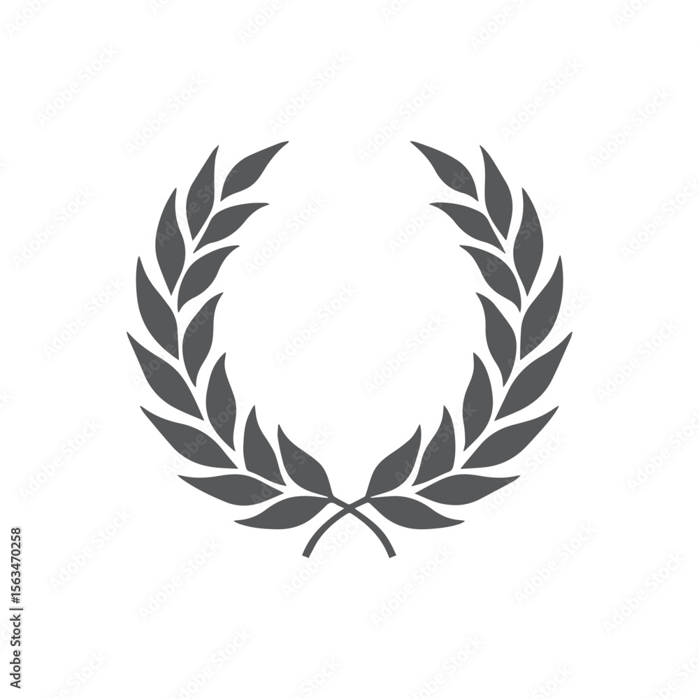 Laurel wreath silhouette vector design Laurel wreath silhouette vector design