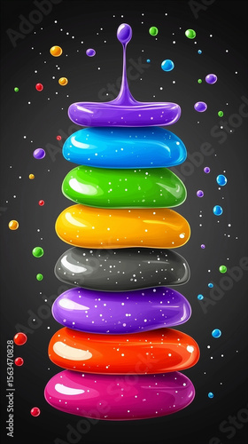 Bold brushstroke art in vertical orientation