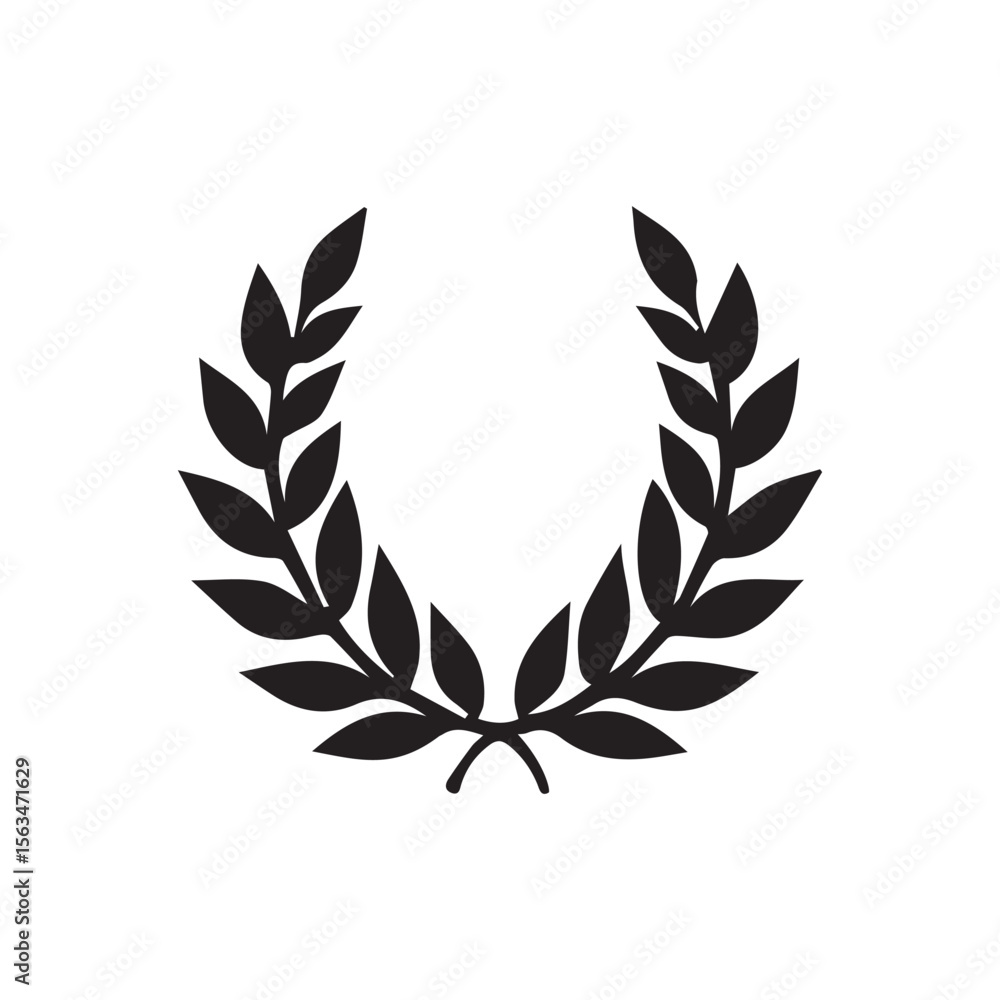 Laurel wreath silhouette vector design Laurel wreath silhouette vector design