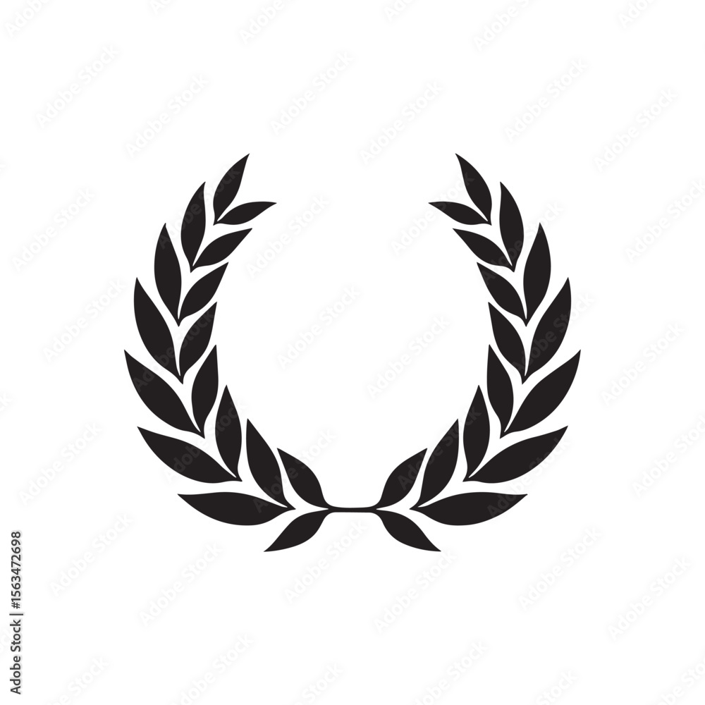 Laurel wreath silhouette vector design Laurel wreath silhouette vector design