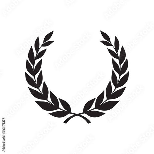 Laurel wreath silhouette vector design
