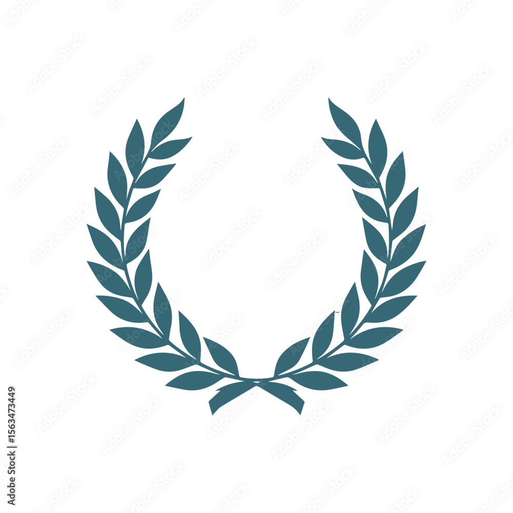 Laurel wreath silhouette vector design Laurel wreath silhouette vector design