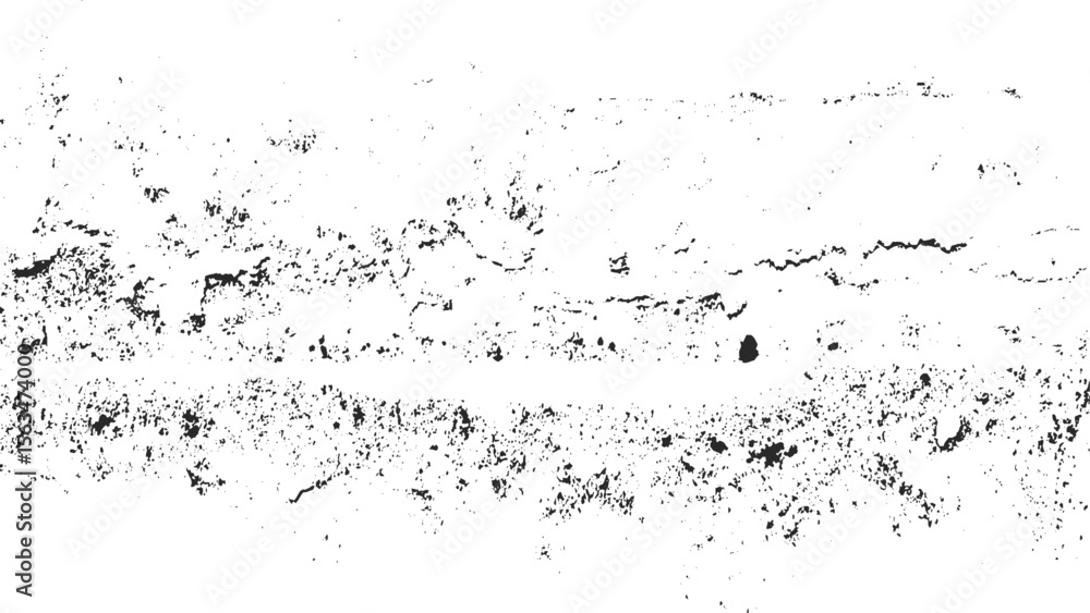 Fototapeta premium Old worn overlay distressed uneven background. Scratches, chips, and cracks across dark background. 