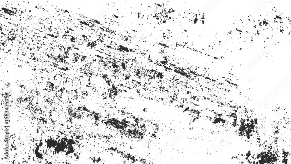 Fototapeta premium Black isolated on white background. Rough black and white texture vector. 