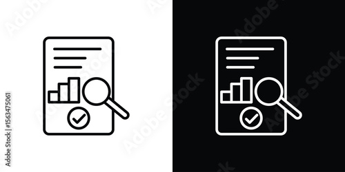 Auditors icon Design concept. Black and white line icons