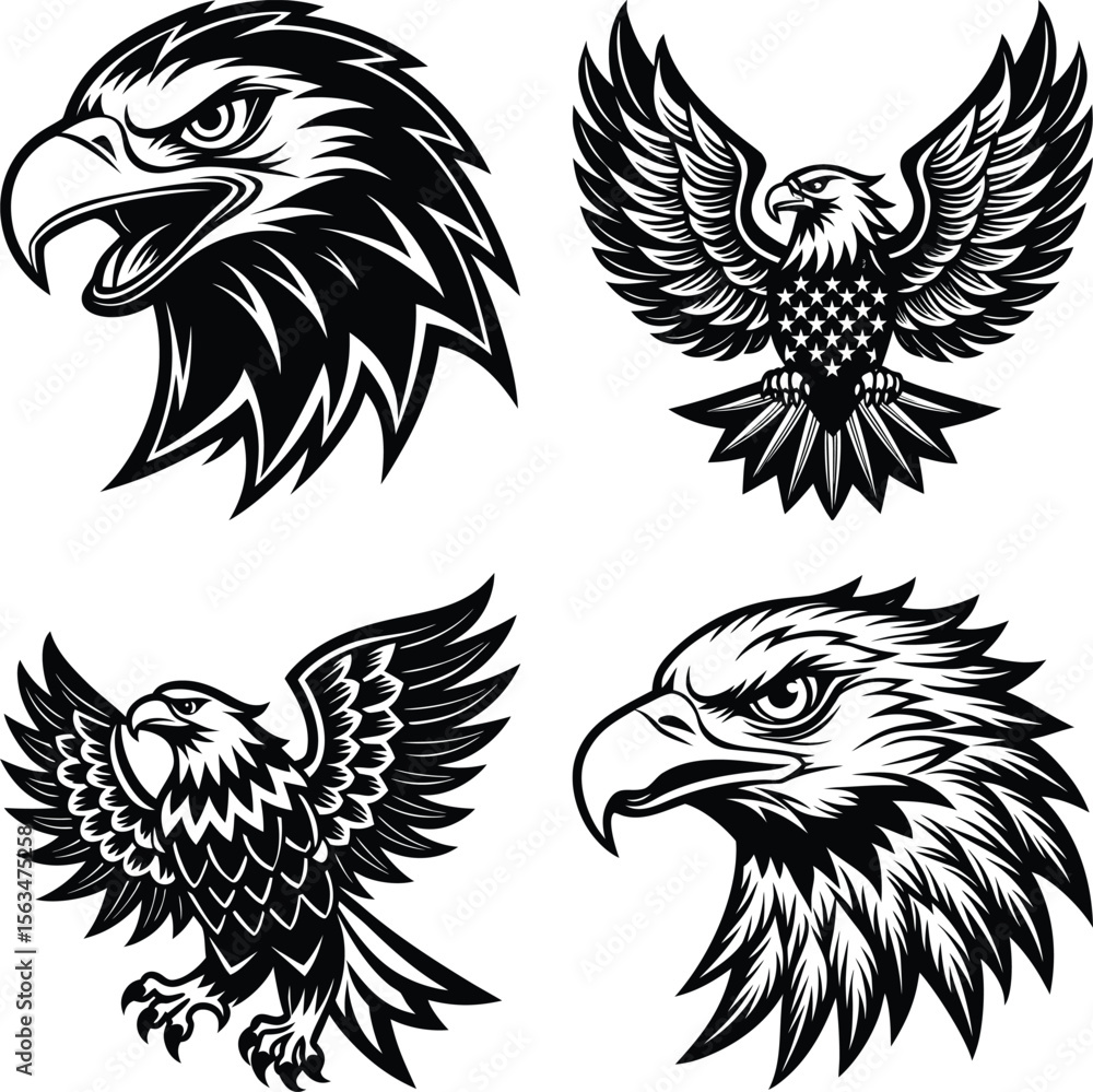 Obraz premium eagle head tattoo