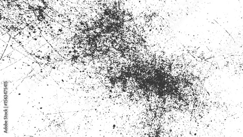 Rough black and white texture vector.  distressed backdrop Vector Illustration, grain noise particles, rusted white effect, grunge design elements . Black paint splattered , dirty, poster. 