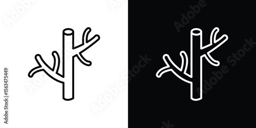 Blood vessel icon Design concept. Black and white line icons