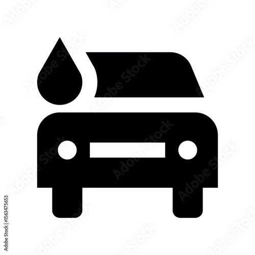 Illustration of car wash service icon vector illustration for automotive cleaning and detailing business needs design 100 vector