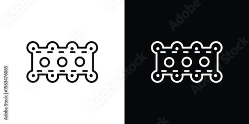Car gasket icon Design concept. Black and white line icons