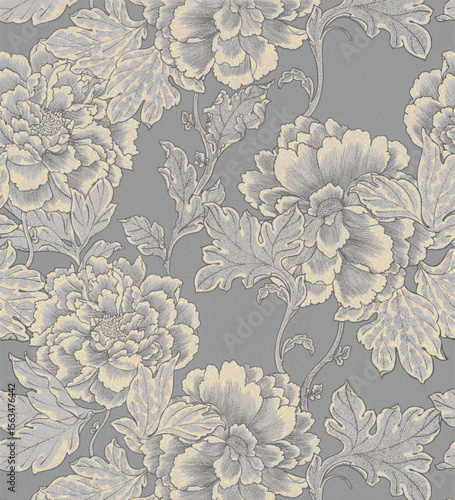 Wallpaper Mural All Over Botanical Pattern with Soft Color Harmony Torontodigital.ca