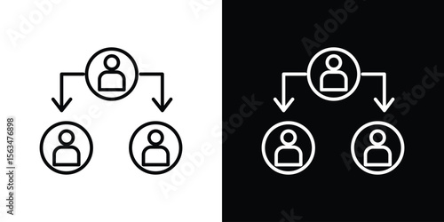 Coordinate icon Design concept. Black and white line icons