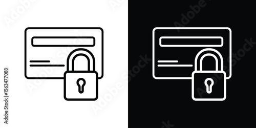 Credit limit icon Design concept. Black and white line icons