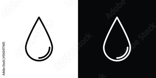 Drop icon Design concept. Black and white line icons