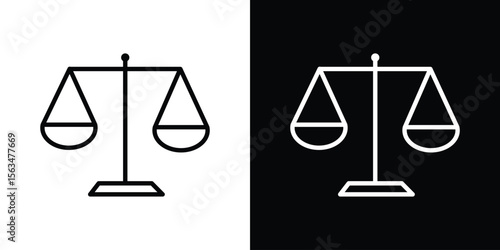 Economies of scale icon Design concept. Black and white line icons