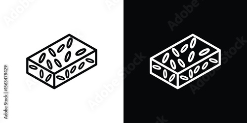 Halva icon Design concept. Black and white line icons