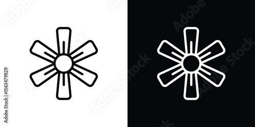 Hypericum icon Design concept. Black and white line icons