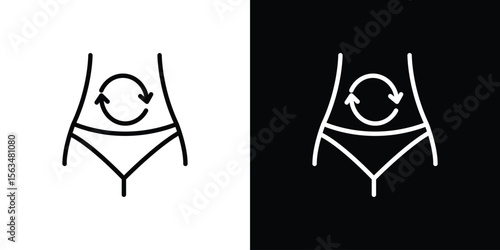 Metabolism icon Design concept. Black and white line icons