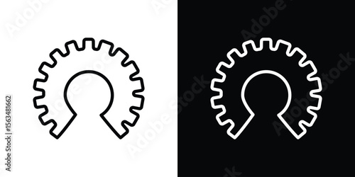 Open source icon Design concept. Black and white line icons