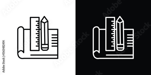 Prototyping icon Design concept. Black and white line icons