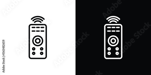 Remote control icon Design concept. Black and white line icons