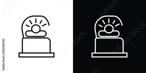 Solarium icon Design concept. Black and white line icons