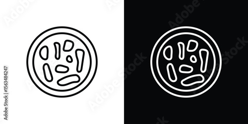 Thalassaemia icon Design concept. Black and white line icons