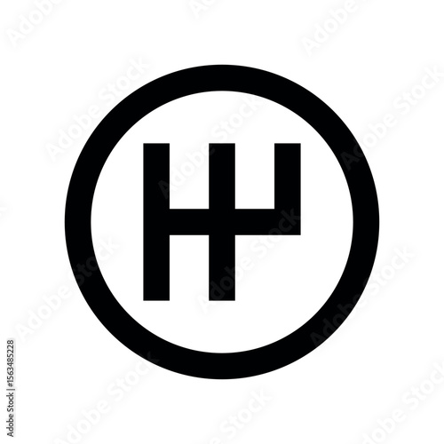 Illustration of manual transmission shift pattern vector graphic for car enthusiasts and automotive industry designs and projects vector