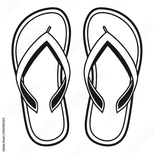 Black and white flip flops footwear summer