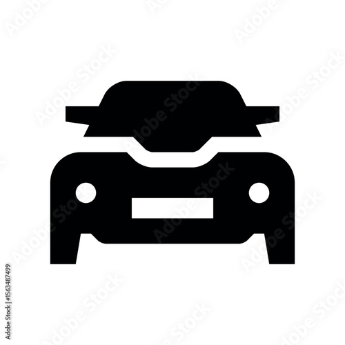 Illustration of car icon vector illustration front view automobile transport vehicle design element graphic sign symbol 100 char vector
