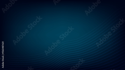 Abstract dark blue wave background with gradient texture and digital pattern