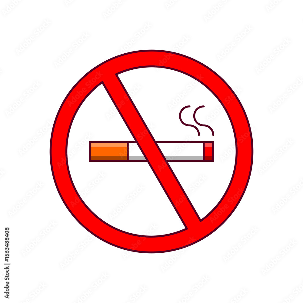 No Smoking Vector Icon Illustration No Smoking Vector Icon Illustration
