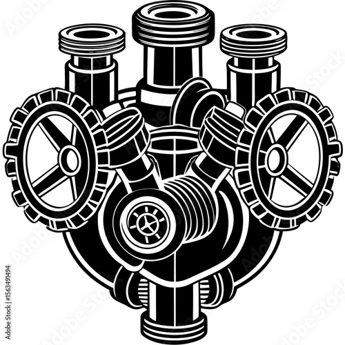 vector illustration of gears