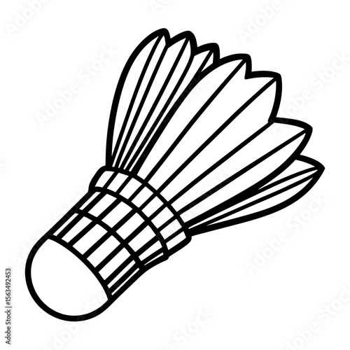 badminton racket and ball