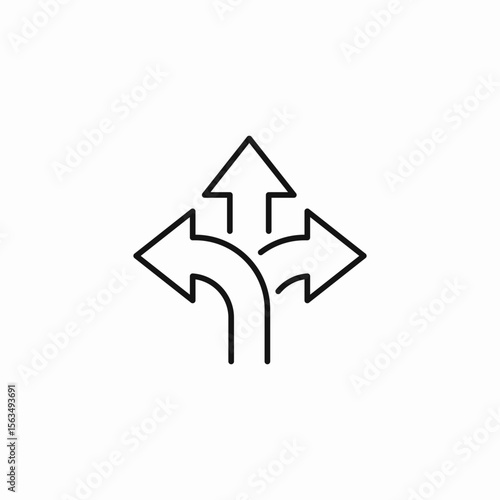 multiple direction arrows icon sign vector