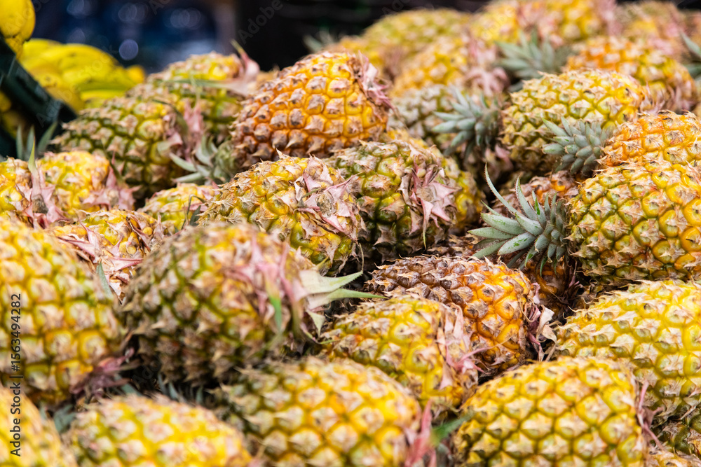 pineapple on sale at the supermarket pineapple on sale at the supermarket