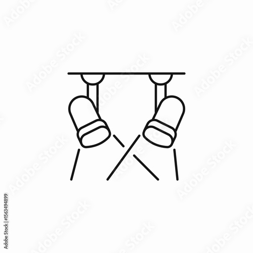 stage spotlights illuminating icon sign vector