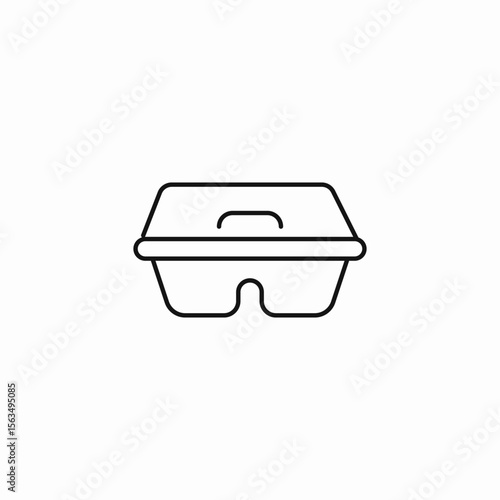 takeout food container icon sign vector